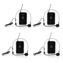 Auna | UHF-550 4 Quartett3 - Wireless Microphone Set | 4 x Headset