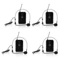 Auna | UHF-550 4 Quartett3 - Wireless Microphone Set | 4 x Headset
