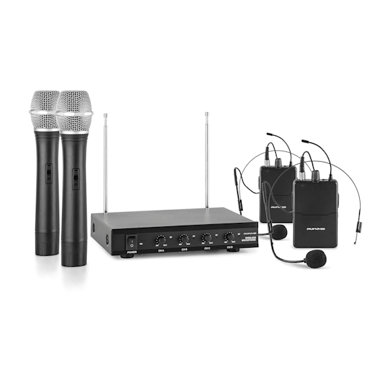 Auna | VHF-4-H-HS - Wireless Microphone Set