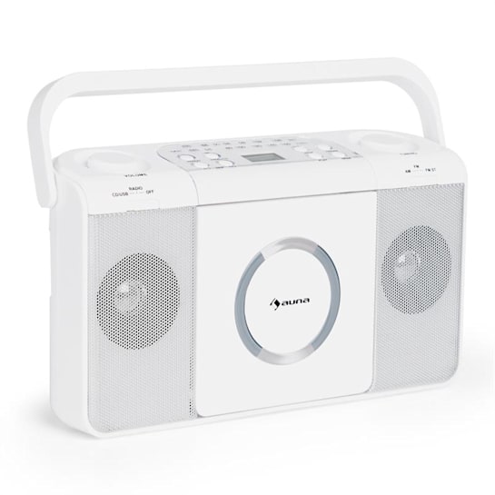 Auna | USB CD player FM radio MP3 portable radio nostalgia »Boomtown Boombox«