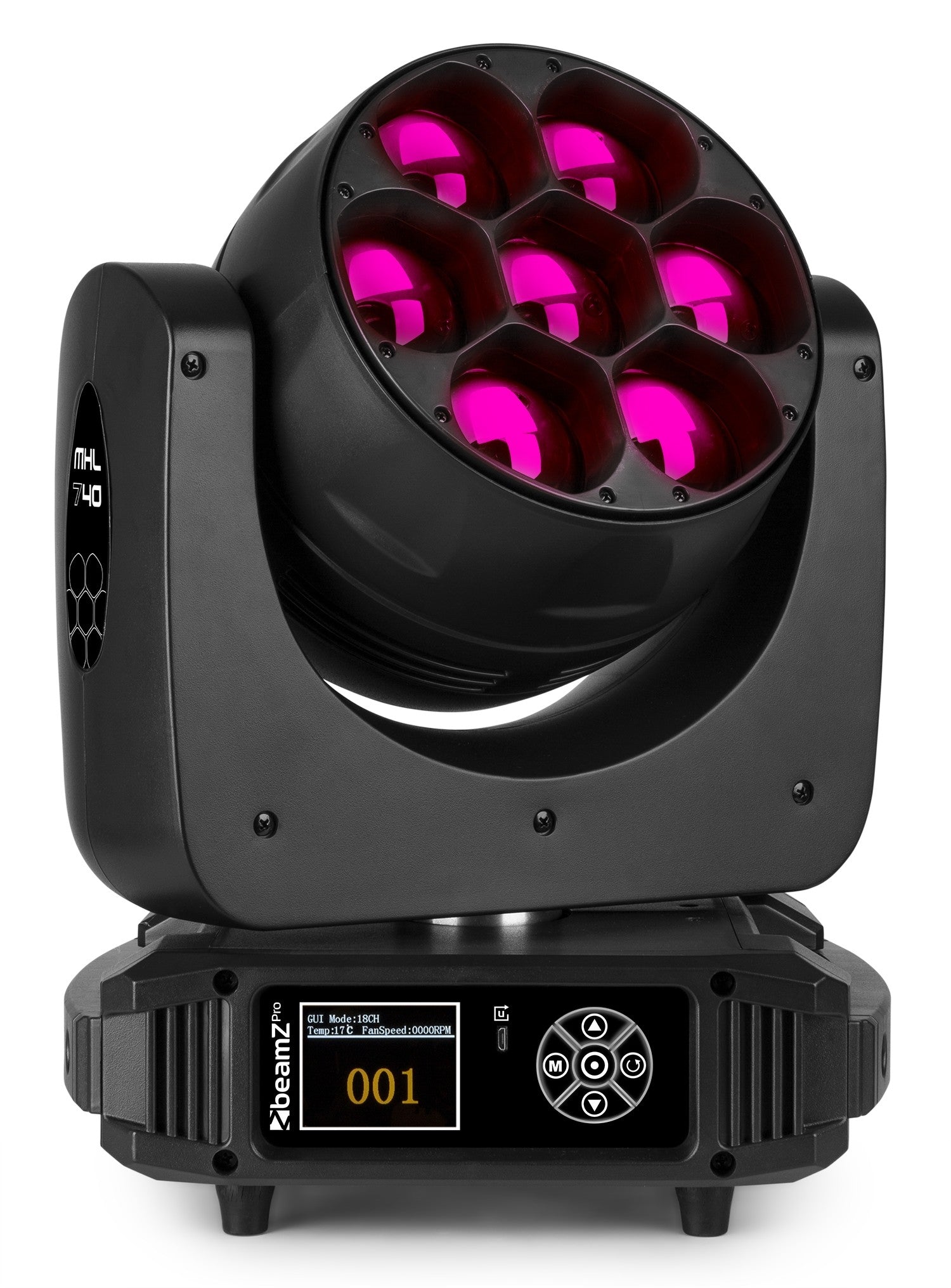 Beamz PRO | MHL740 LED MOVING HEAD ZOOM 7X40W 2 STÜCK IM FLIGHTCASE 