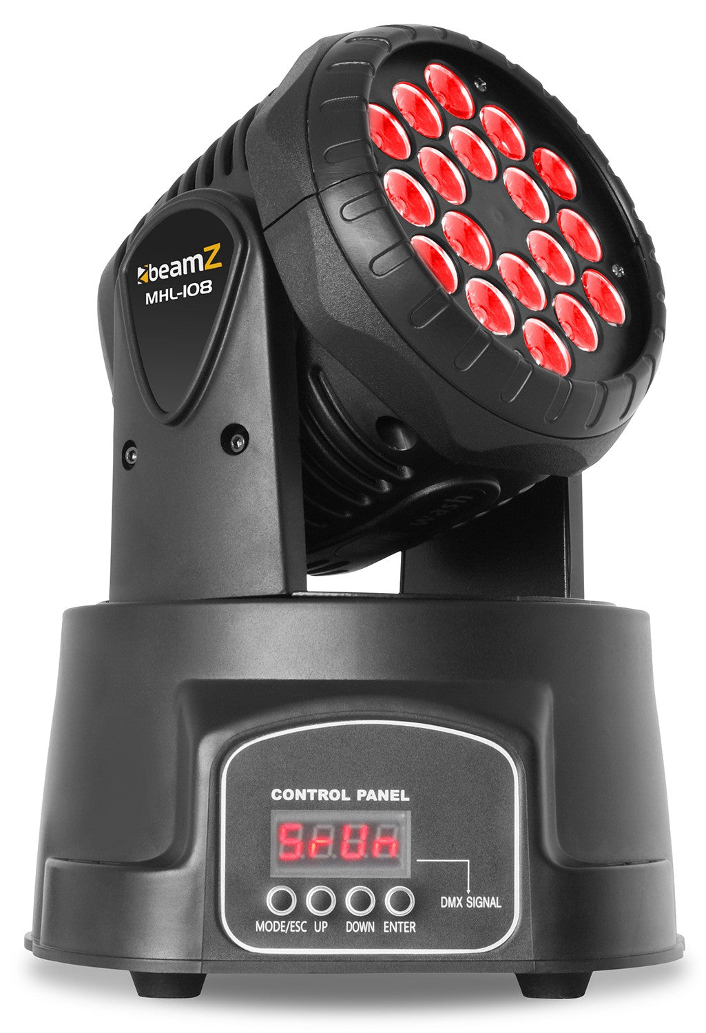 Beamz | MHL108MK3 MINI MOVING HEAD 18X 3W 3-IN-1 RGB-LED'S 