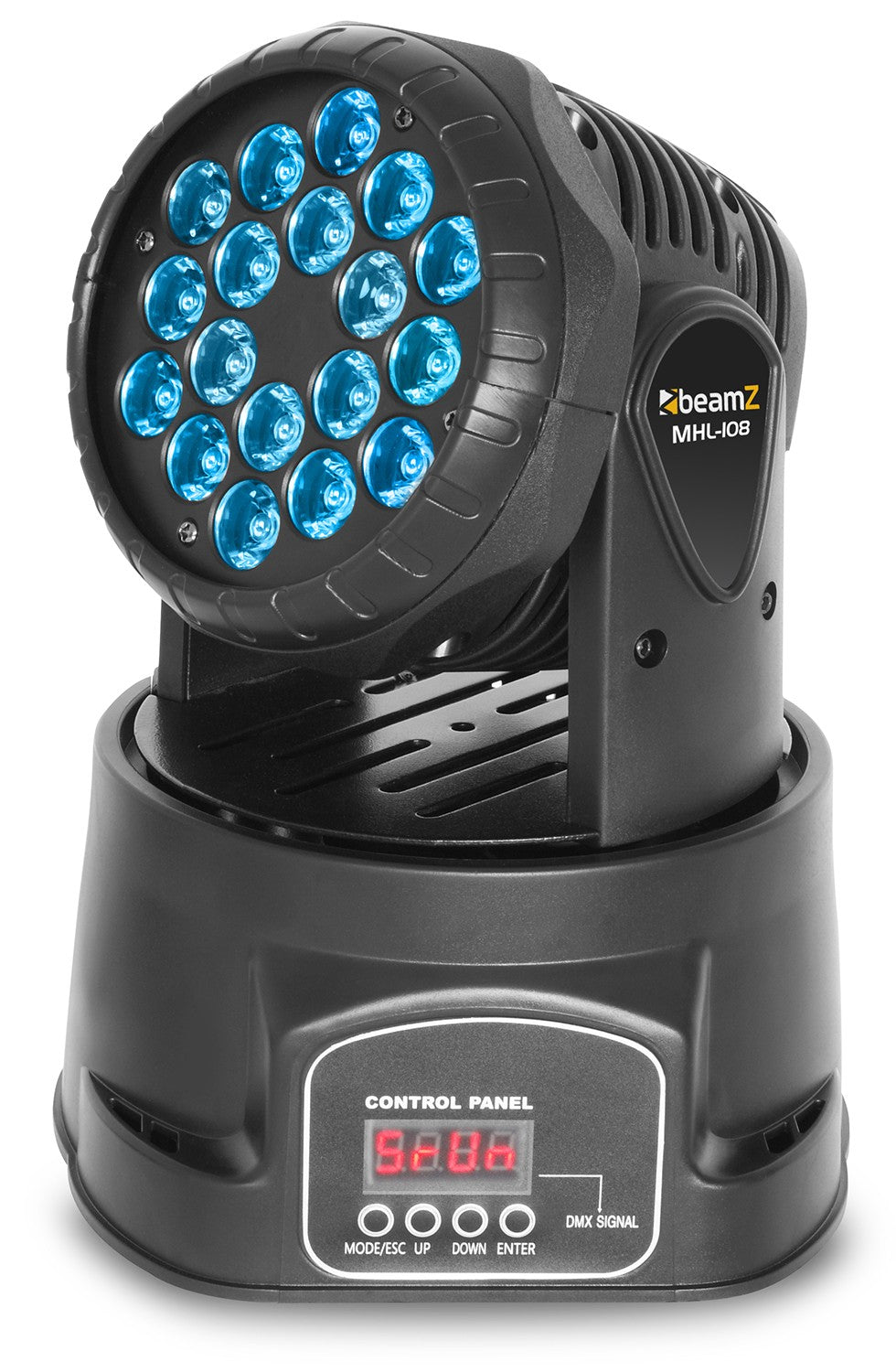 Beamz | MHL108MK3 MINI MOVING HEAD 18X 3W 3-IN-1 RGB-LED'S 