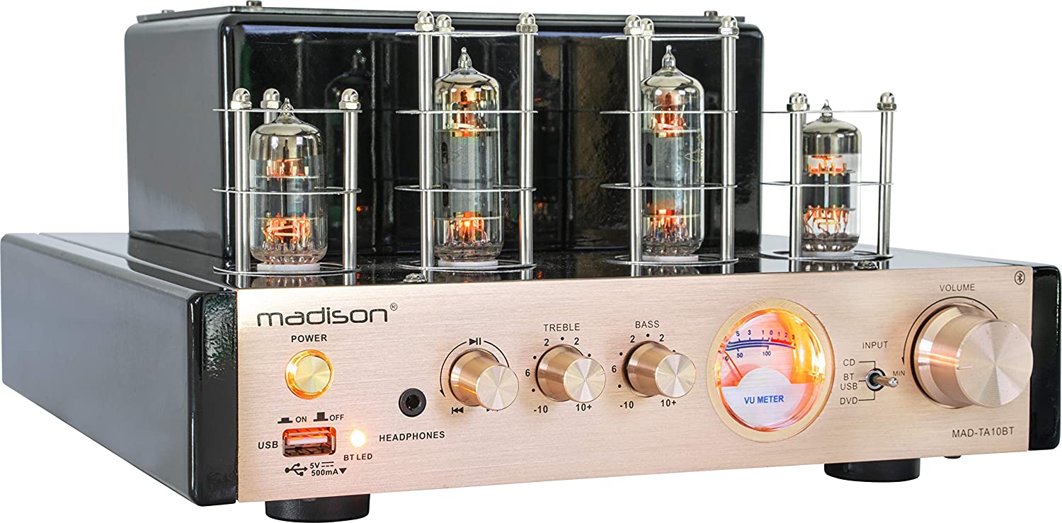 Tube amplifier | Madison Mad-ta10bt stereo tube amplifier | 2 x 25w rms