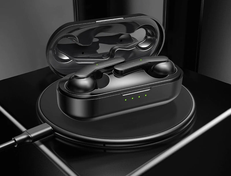 Bluetooth 5.0 earbuds | Built-in Microphone | Black | Charging indication | T10C
