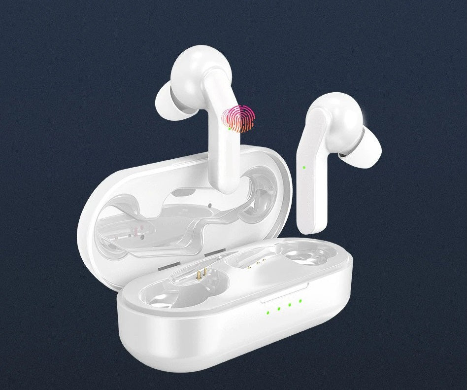 Bluetooth 5.0-oordopjes | Ingebouwde microfoon | Wit | Oplaadindicatie | T10C